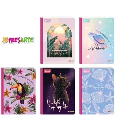 Cuaderno Cosido 100h Con Rayas Femenino X-presarte Carvajal