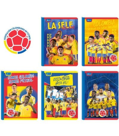Cuaderno Cosido 100h Con Rayas Selección Colombia Carvajal