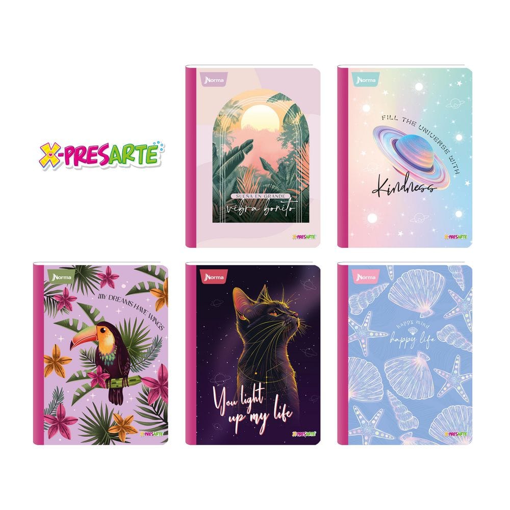 Cuaderno Cosido 50h Con Rayas Femenino X-presarte Carvajal Cuaderno Cosido 50h Con Rayas Femenino X-presarte Carvajal
