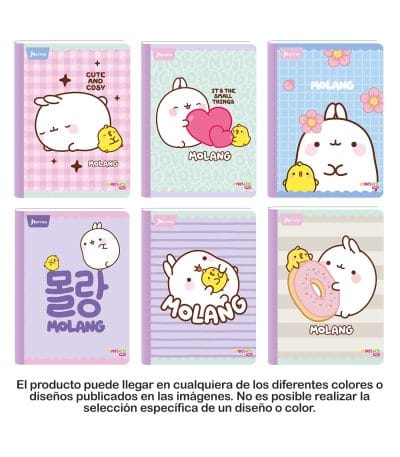 Cuaderno Cosido 100h Con Rayas Molang