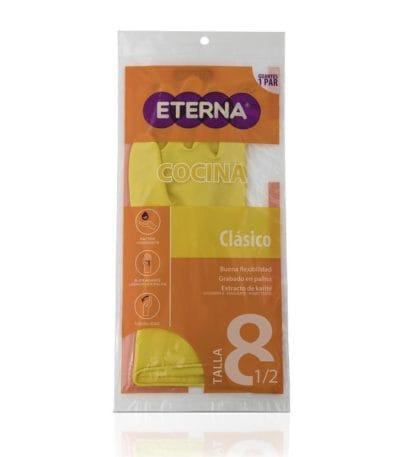 Guante Eterna Amarillo Cal 15 T 8 1/2 Doméstico Clásico