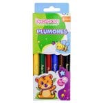 Plumones Borrable Parch Delgado X6 Lavables