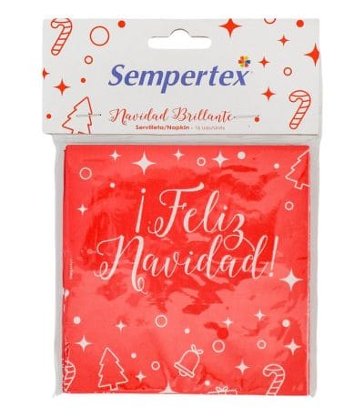 Servilleta Pequeño Navidad Brillante Sempertex X16