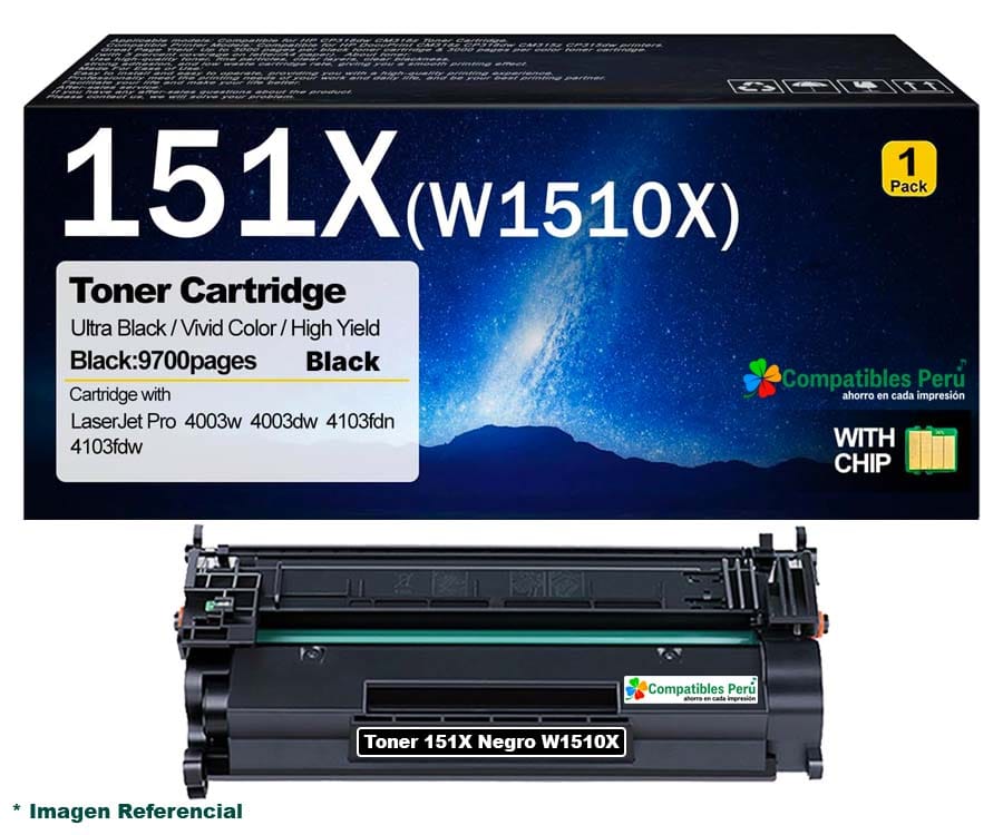 Tóner HP 151X W1510X Q Sin Chip M255dw M283fdw M283cdw Tóner HP 151X W1510X Q Sin Chip M255dw M283fdw M283cdw