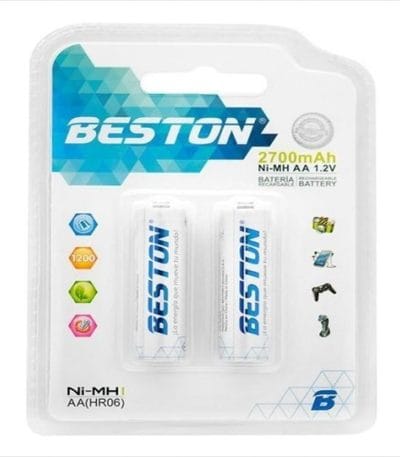 Pilas Aa X2 Recargable Beston