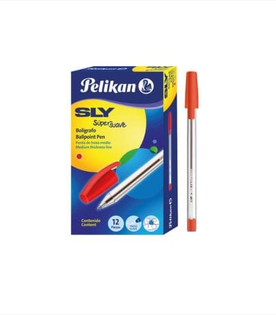 Bolígrafo Pelikan Sly Rojo Paquete X12