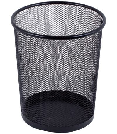 Papelera Malla Metálica Piso Marfil