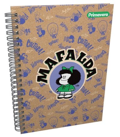 Cuaderno Argollado 105 Con Rayas 80h Kraft Mafalda Primavera