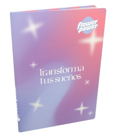 Cuaderno Cosido 95 Con Rayas 100h Power Flower Pasta Dura Tipo Agenda Primavera Unidad (3852-006)