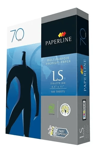Caja de resma de papel tamaño carta Paperline LS 70 gsm de 500 hojas