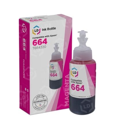 Tinta Epson 664 Q Magenta 6643m L100 L200 L110 L210 L300 L350 L355 L380 L395 L555 L1300 T664320alg 210/350/355/555 26x Q