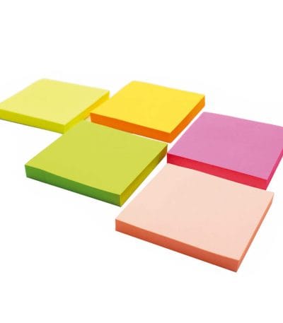 Adhesivo taco notas Gipao x 100 Hojas neon 76x76 mm