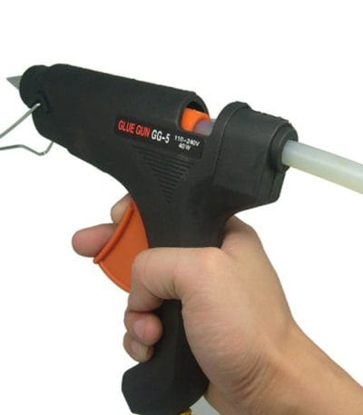 Pistola Silicona Grande 80w Marfil Con Interruptor