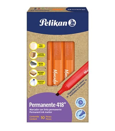 Marcador Pelikan Permanente 418 Naranja Unidad