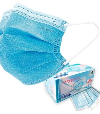 Tapabocas Resorte Azul Individual Paquete X50