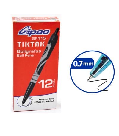 Bolígrafo Gp Retráctil Morado Tiktak