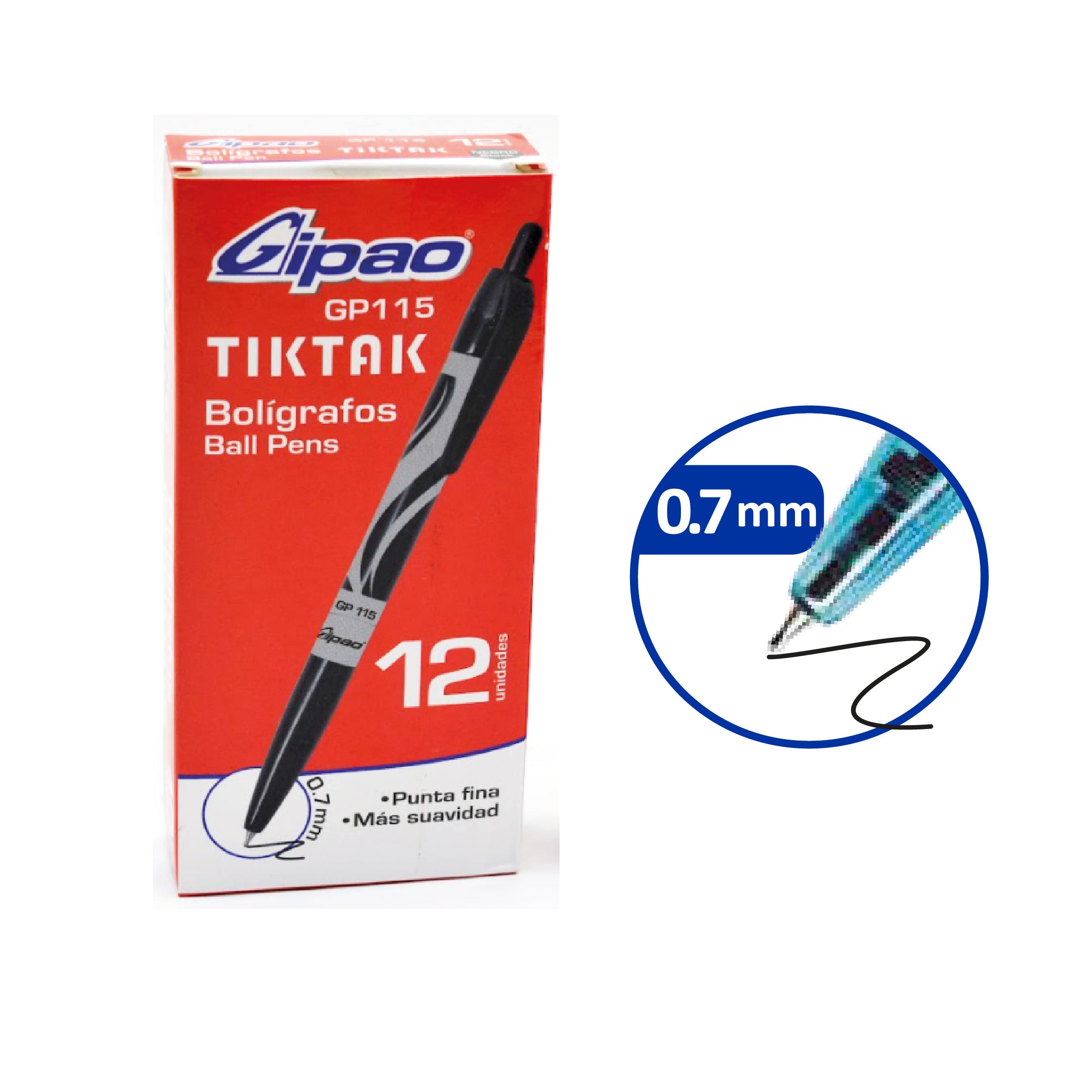 Bolígrafo Gp Retráctil Morado Tiktak Bolígrafo Gp Retráctil Morado Tiktak